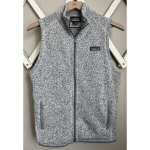 Patagonia Women's M Better Sweater Fleece Vest Full Zip Heathered Gray 25886